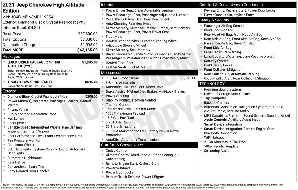 Used 2021 Jeep Cherokee High Altitude AWD/4WD image 5