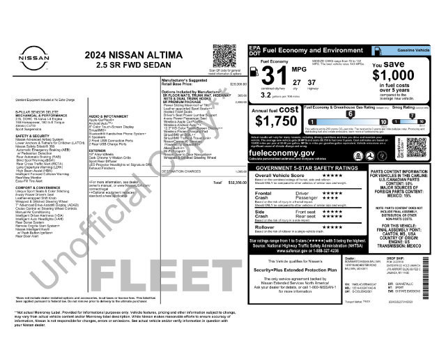 Used 2024 Nissan Altima 2.5 SR w/ SR Premium Package FWD image 31