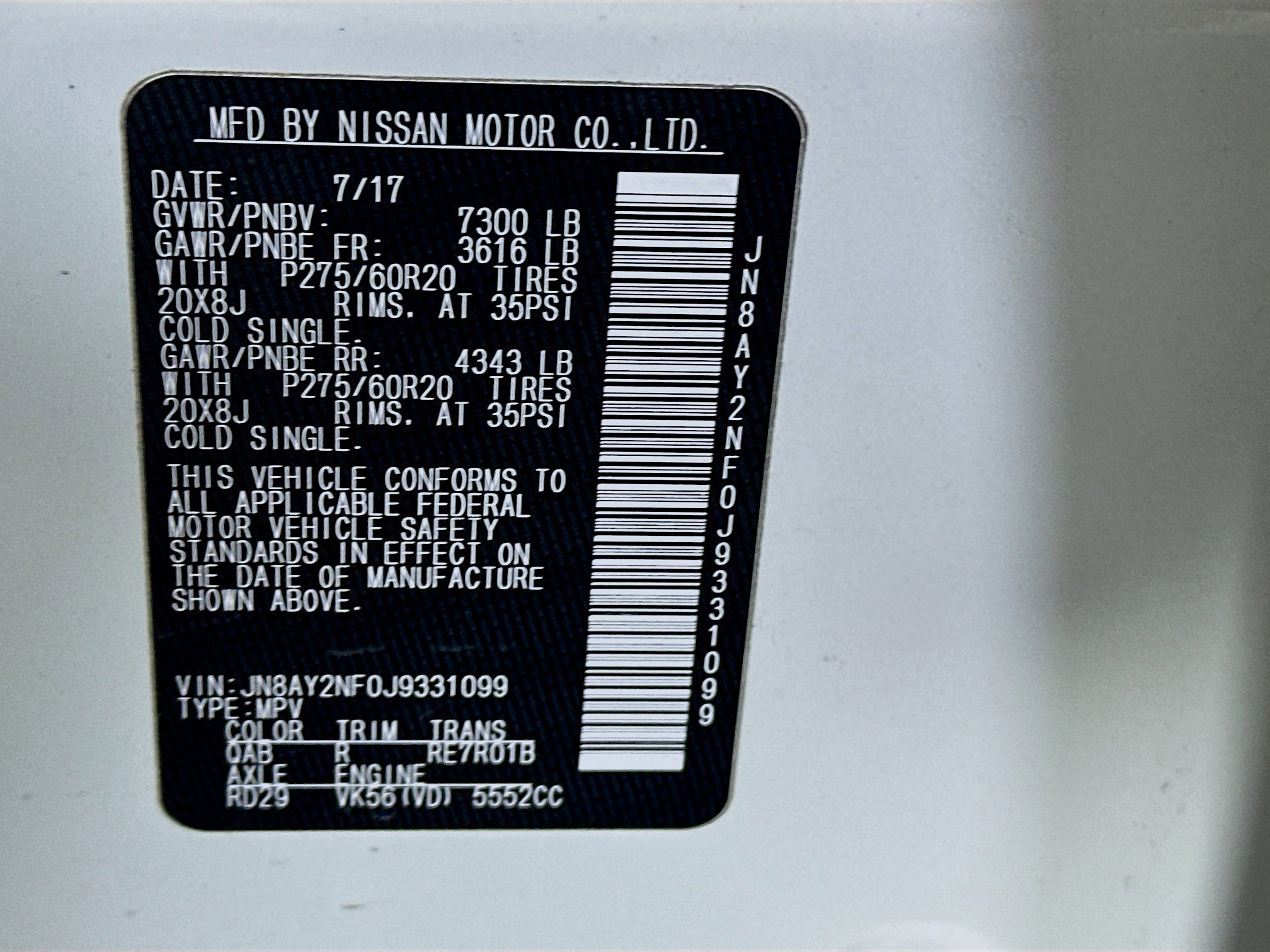 Used 2018 Nissan Armada Platinum w/ Captain Seat Package image 12