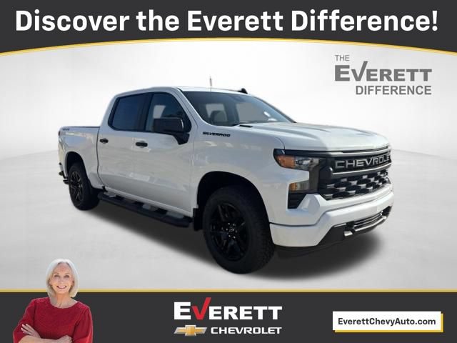 New 2026 Chevrolet Silverado 1500 Custom w/ Turbomax Blackout Package AWD/4WD image 1