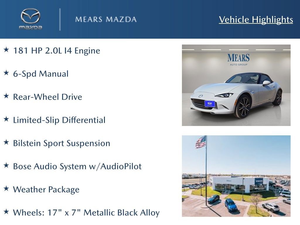 Used 2024 MAZDA MX-5 Miata Grand Touring w/ Weather Package image 3