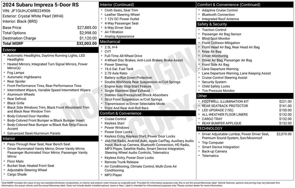 Certified 2024 Subaru Impreza RS image 8