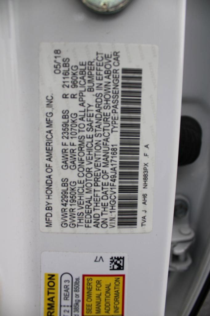 Certified 2018 Honda Accord EX image 35