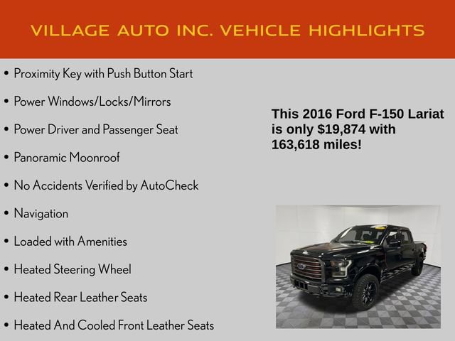 Used 2016 Ford F150 Lariat w/ Equipment Group 502A Luxury image 14