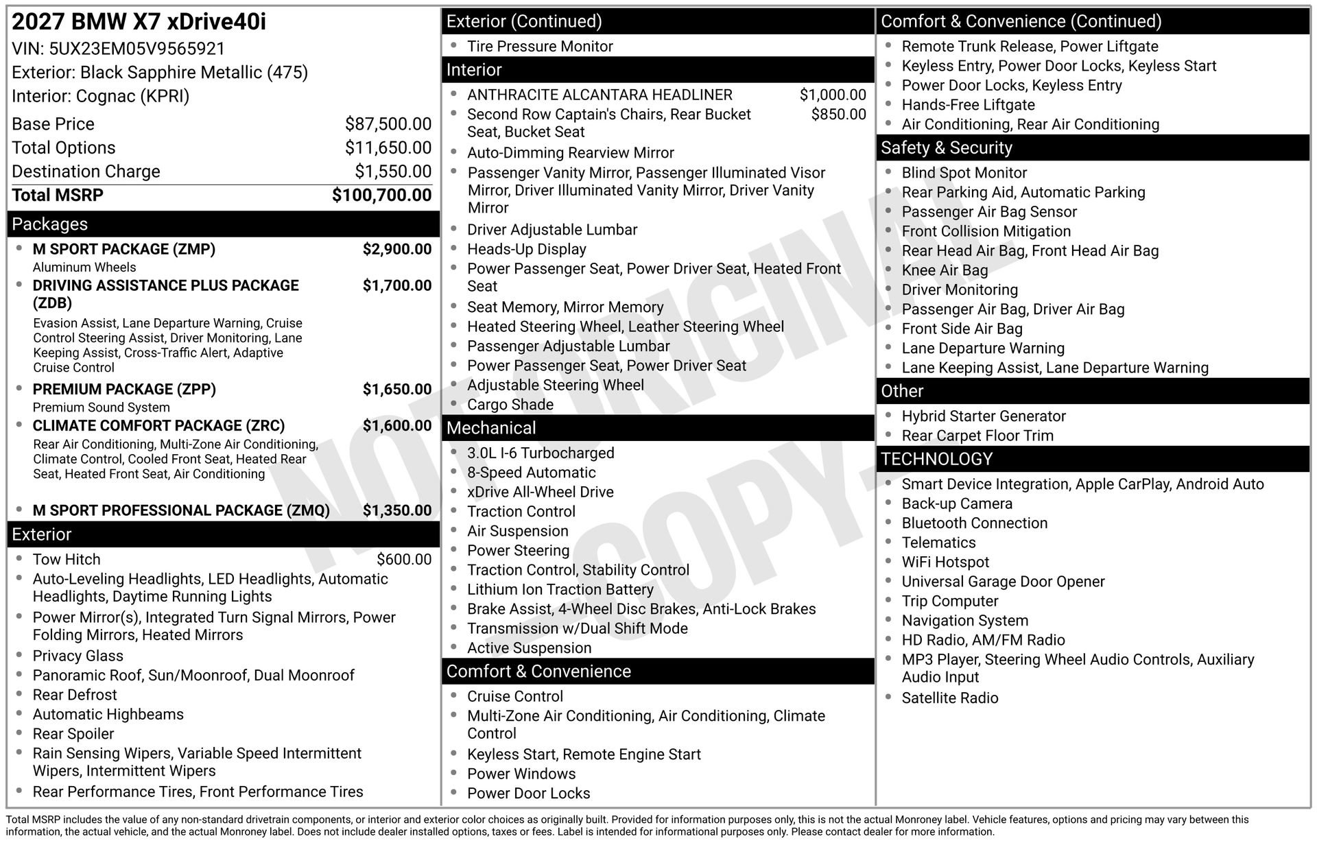 New 2027 BMW X7 xDrive40i w/ M Sport Package AWD/4WD image 11