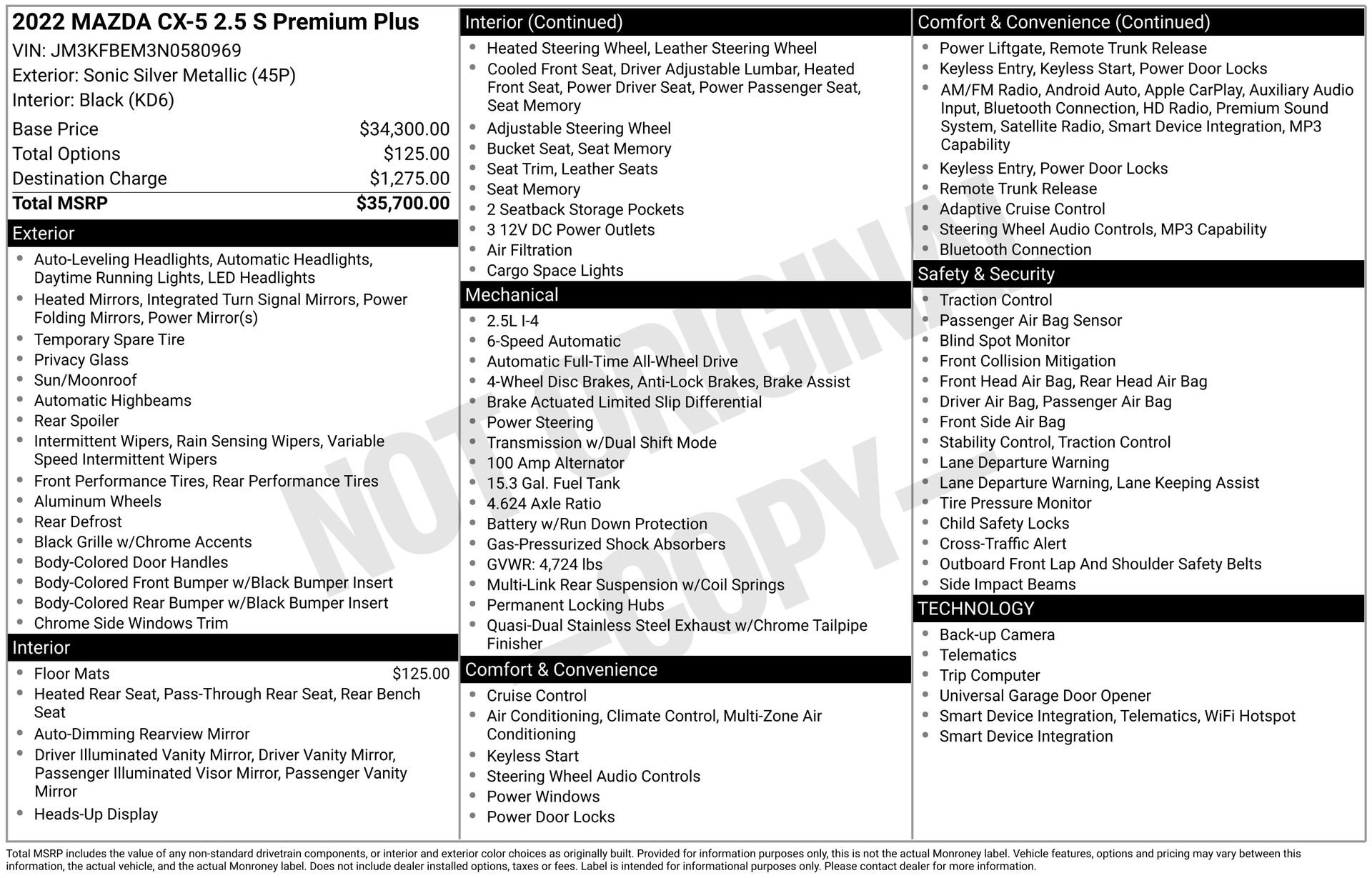 Used 2022 MAZDA CX-5 AWD 2.5 S w/ Premium Plus Pkg image 14