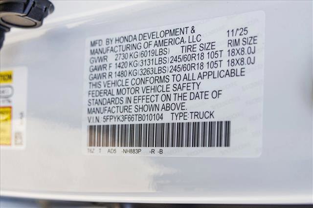 New 2026 Honda Ridgeline TrailSport image 26