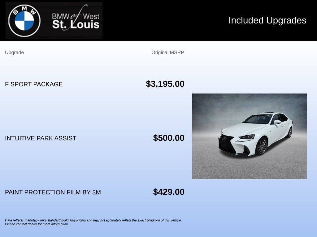 Used 2019 Lexus IS 300 F Sport w/ F Sport Package RWD image 20