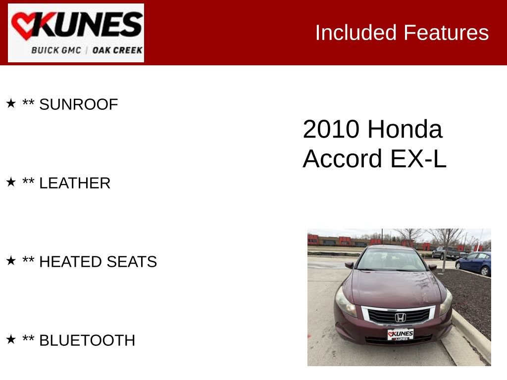 Used 2010 Honda Accord EX-L image 2