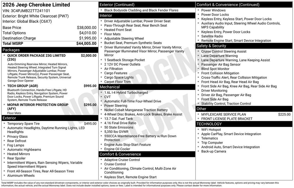New 2026 Jeep Cherokee Limited AWD/4WD image 24