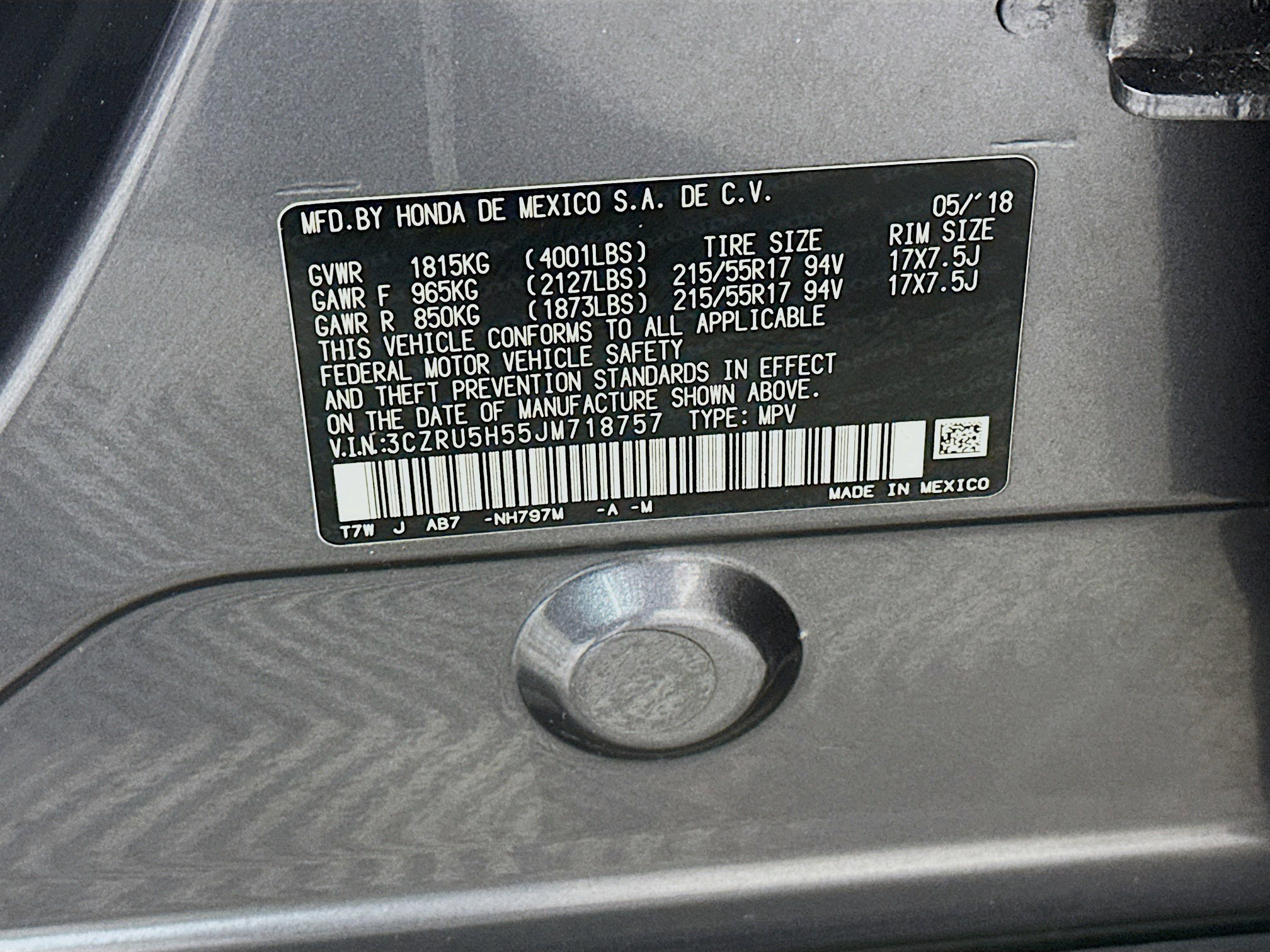 Used 2018 Honda HR-V EX image 12