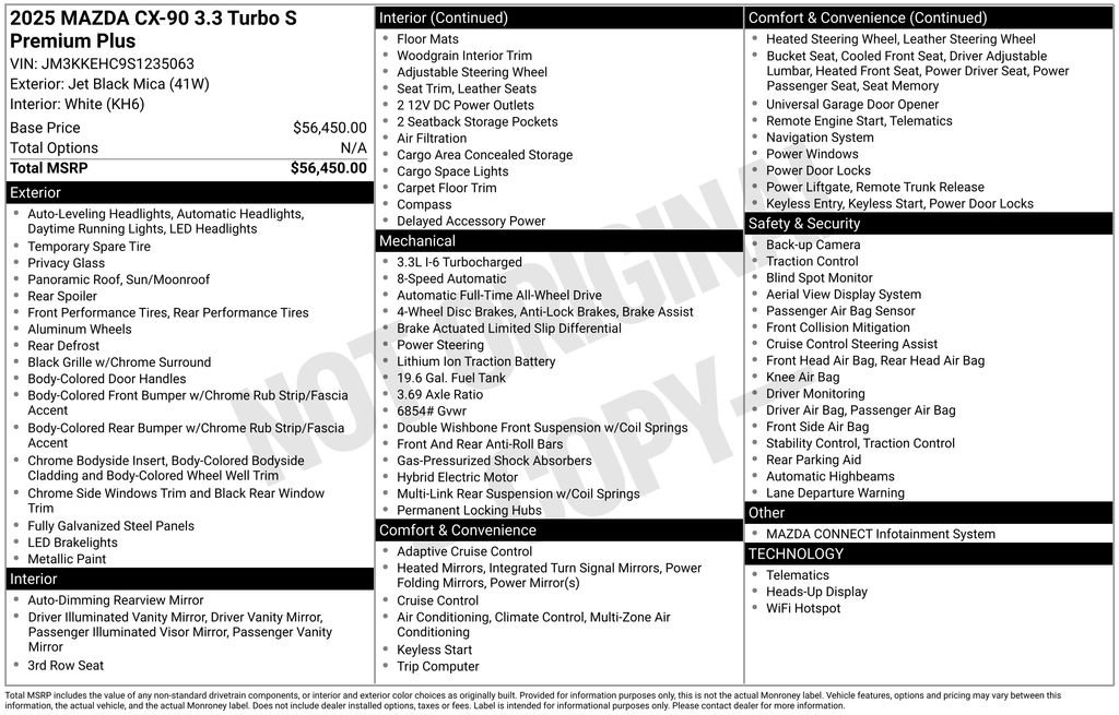 New 2025 MAZDA CX-90 3.3 Turbo S w/ Premium Plus image 7