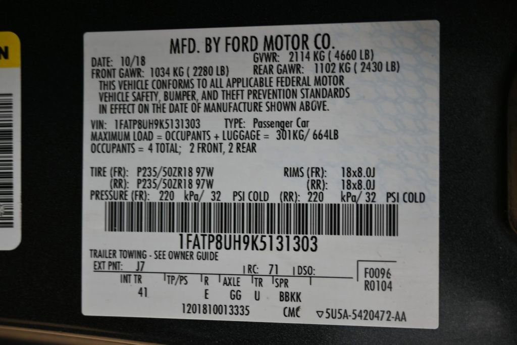 Used 2019 Ford Mustang Premium RWD image 39