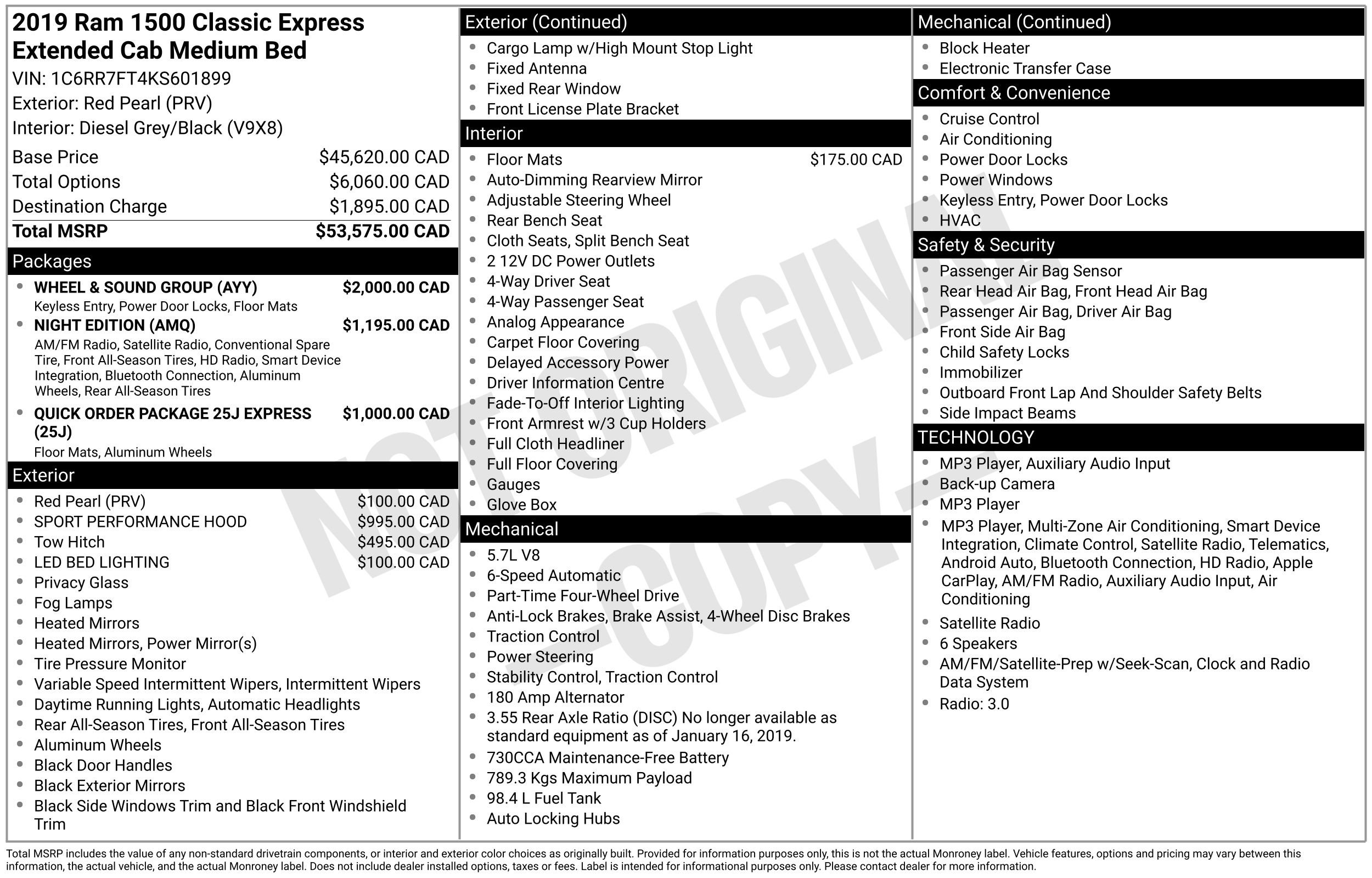 Used 2019 RAM 1500 Express w/ Wheel & Sound Group AWD/4WD image 2