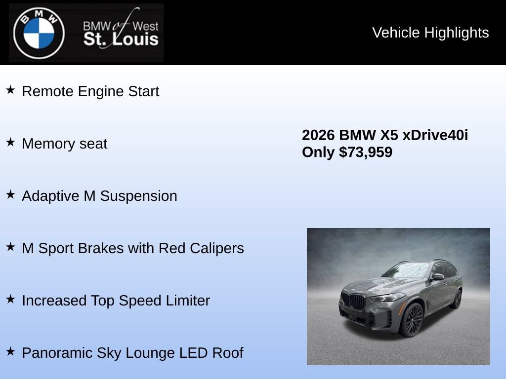 Used 2026 BMW X5 xDrive40i w/ Executive Package AWD/4WD image 25