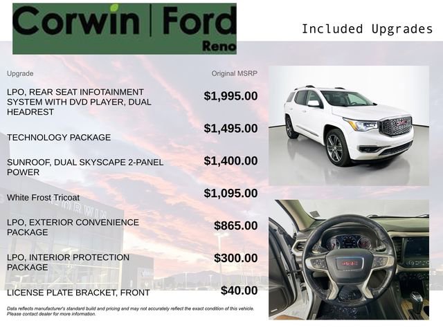 Used 2019 GMC Acadia Denali w/ Technology Package AWD/4WD image 3
