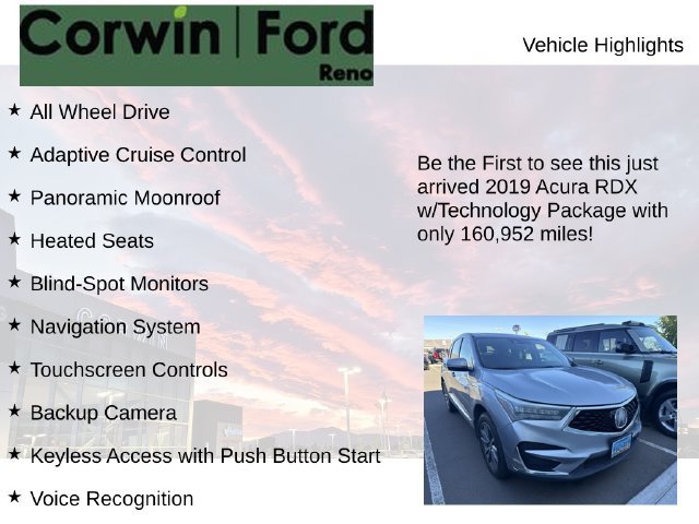Used 2019 Acura RDX w/ Technology Package AWD/4WD image 4