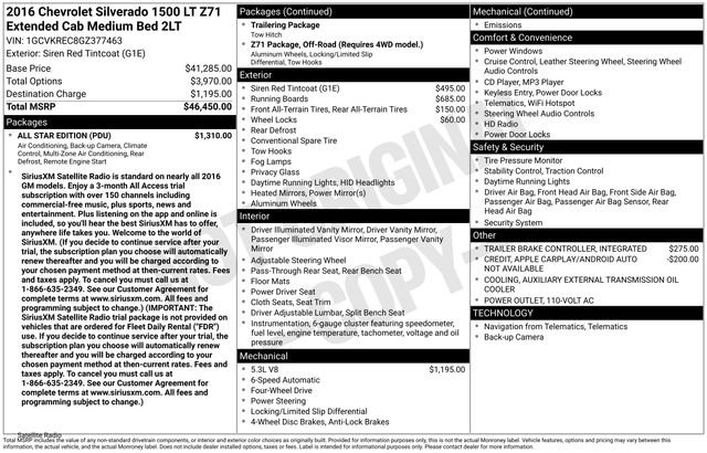 Used 2016 Chevrolet Silverado 1500 LT w/ All Star Edition image 6