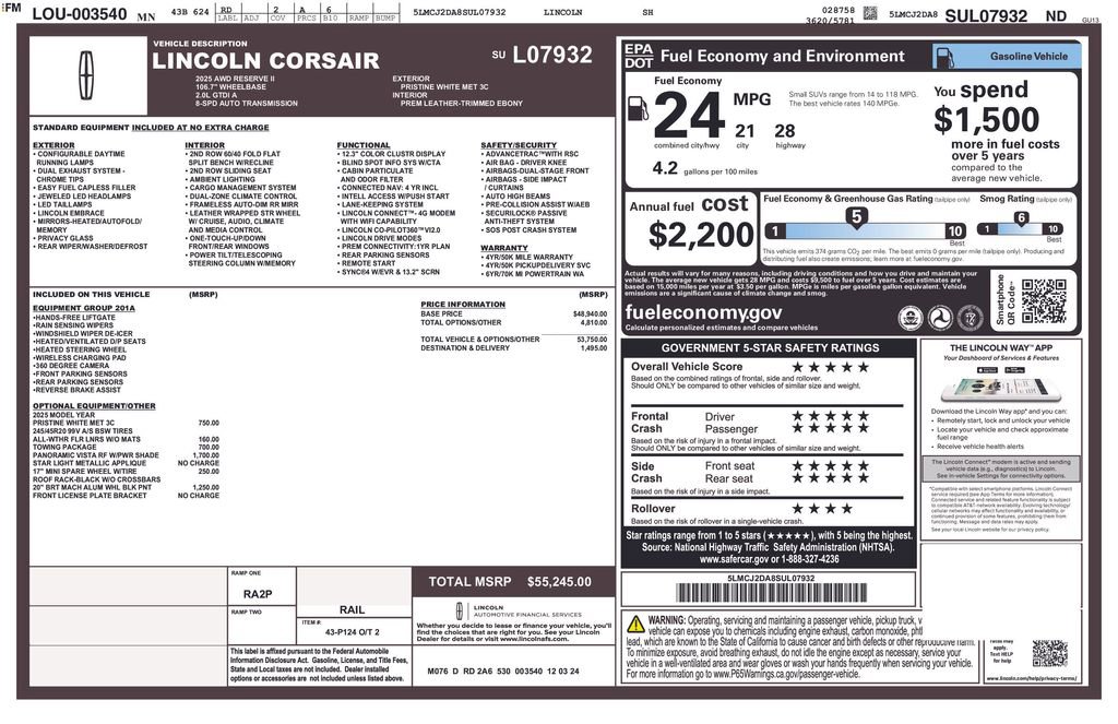 New 2025 Lincoln Corsair Reserve w/ Towing Package image 2