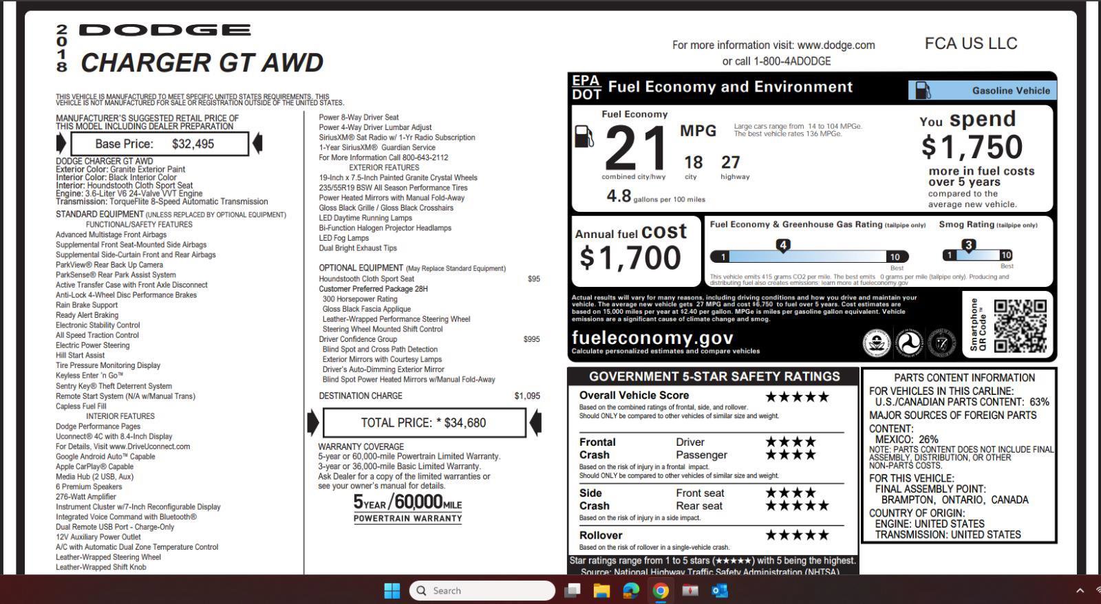 Used 2018 Dodge Charger GT w/ Driver Confidence Group image 4