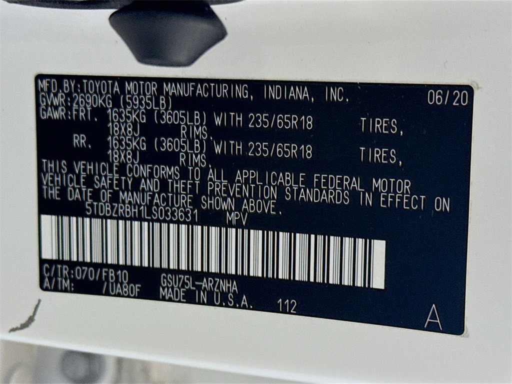 Certified 2020 Toyota Highlander LE image 39