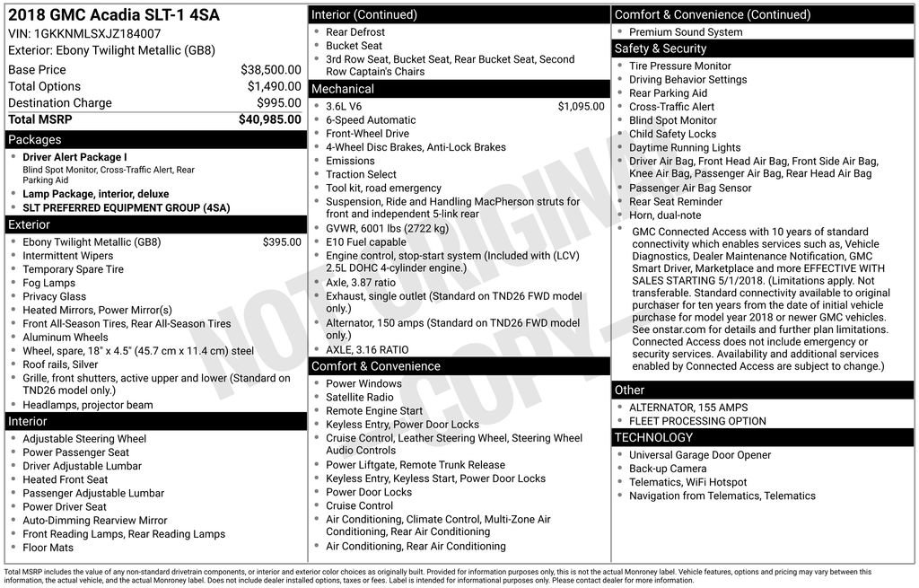 Used 2018 GMC Acadia SLT image 4