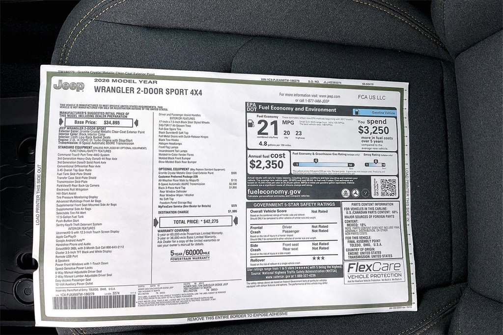 New 2026 Jeep Wrangler Sport image 14