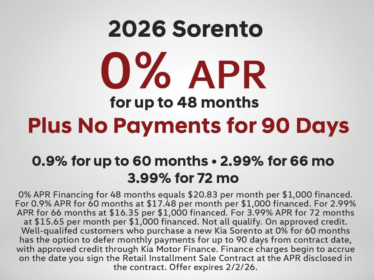 New 2026 Kia Sorento S