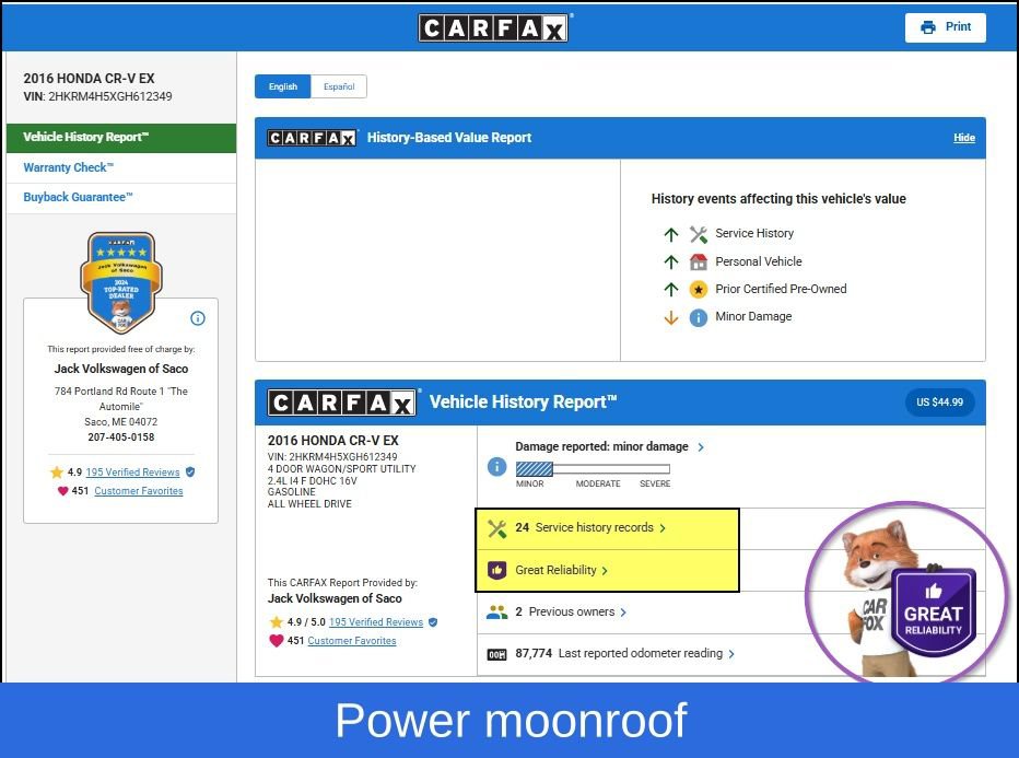 Used 2016 Honda CR-V EX image 7