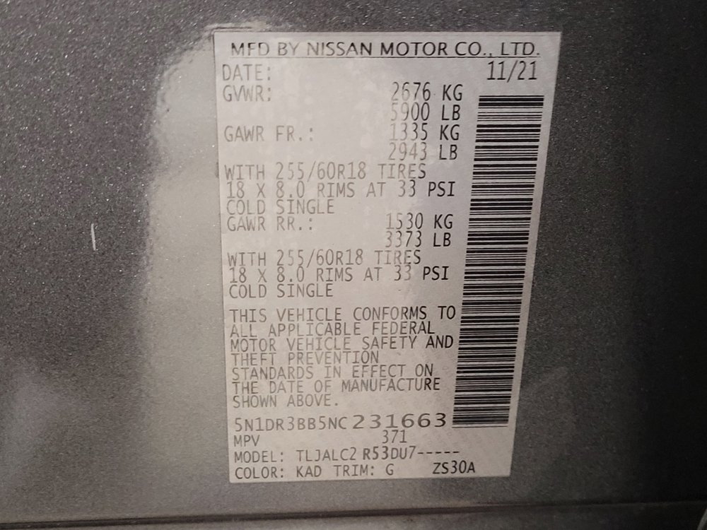 Used 2022 Nissan Pathfinder SV w/ SV Premium Package image 33