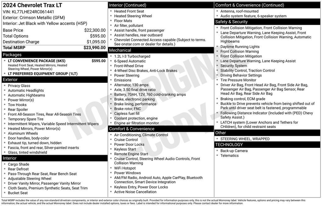 Used 2024 Chevrolet Trax LT w/ LT Convenience Package image 9