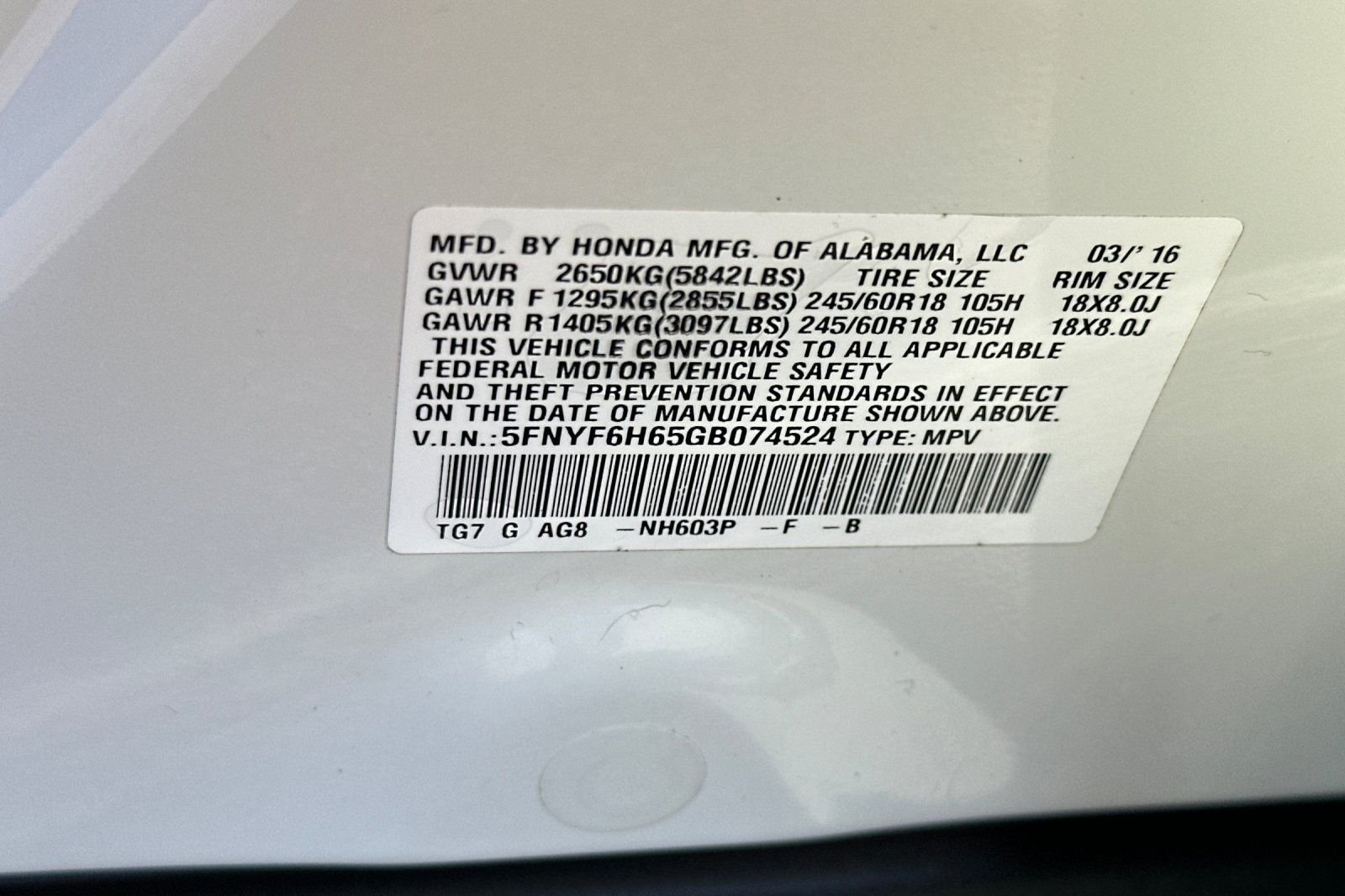 Used 2016 Honda Pilot EX-L image 38