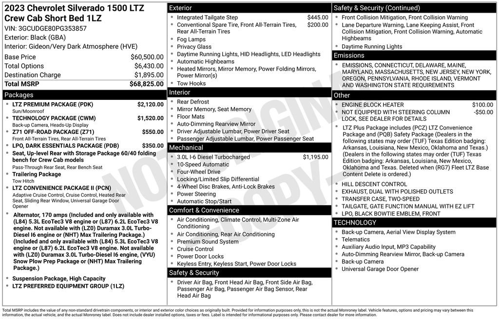 Used 2023 Chevrolet Silverado 1500 LTZ w/ LTZ Premium Package image 30