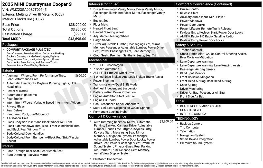 Certified 2025 MINI Cooper Countryman S AWD/4WD image 9