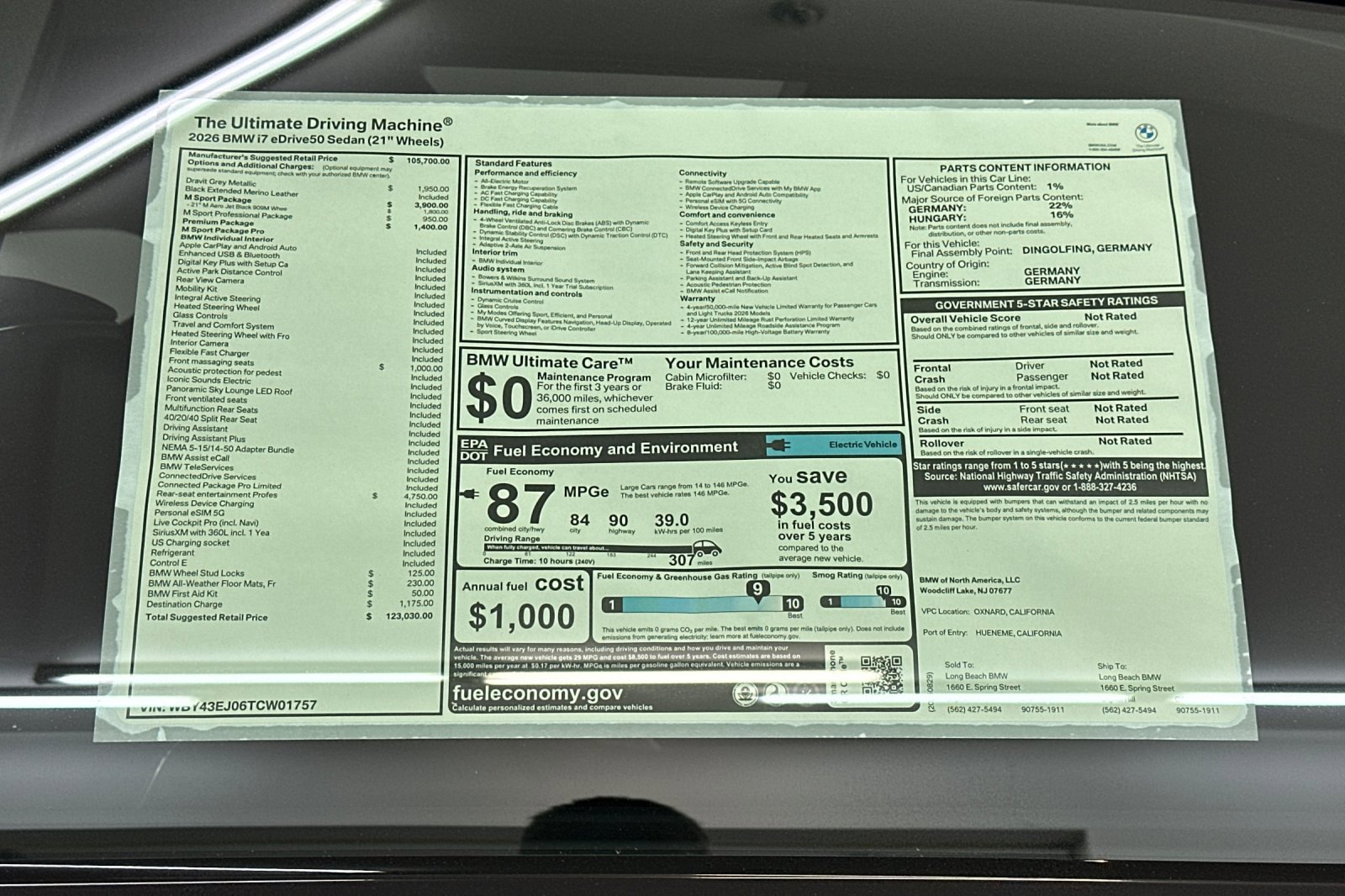 New 2026 BMW i7 eDrive50 w/ M Sport Package image 29