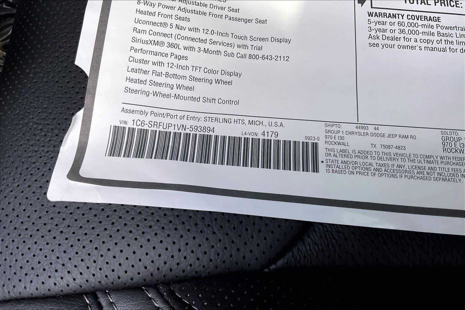 New 2027 RAM 1500 RHO AWD/4WD image 18