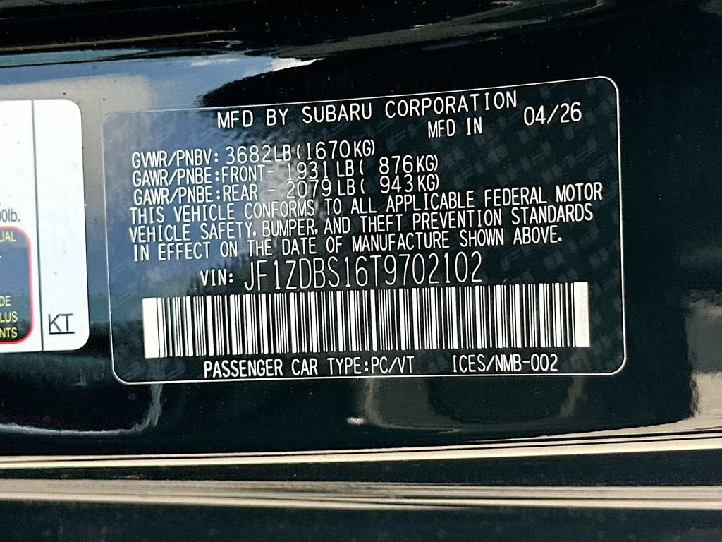 New 2026 Subaru BRZ tS RWD image 25
