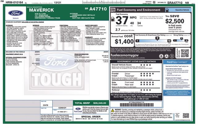 Used 2025 Ford Maverick XLT w/ Equipment Group 301A AWD/4WD image 15