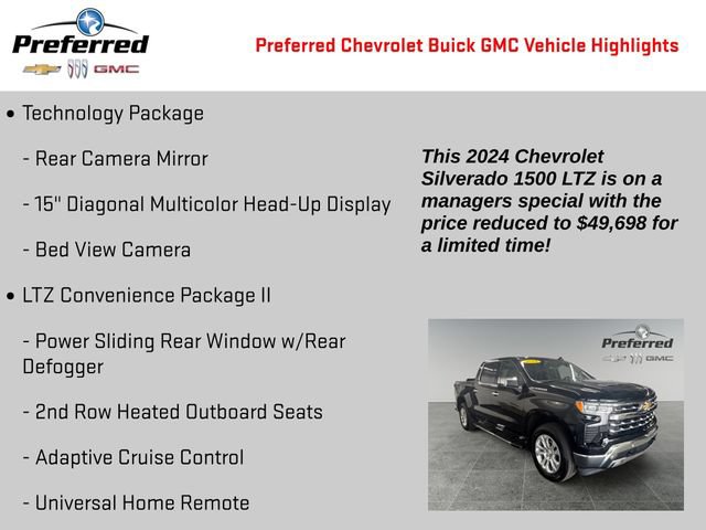 Certified 2024 Chevrolet Silverado 1500 LTZ w/ LTZ Premium Package AWD/4WD image 2