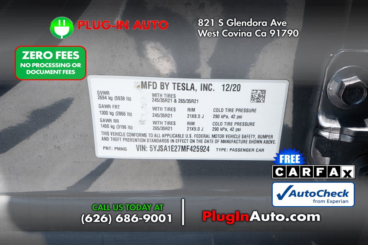 Used 2021 Tesla Model S Long Range Plus AWD/4WD image 11