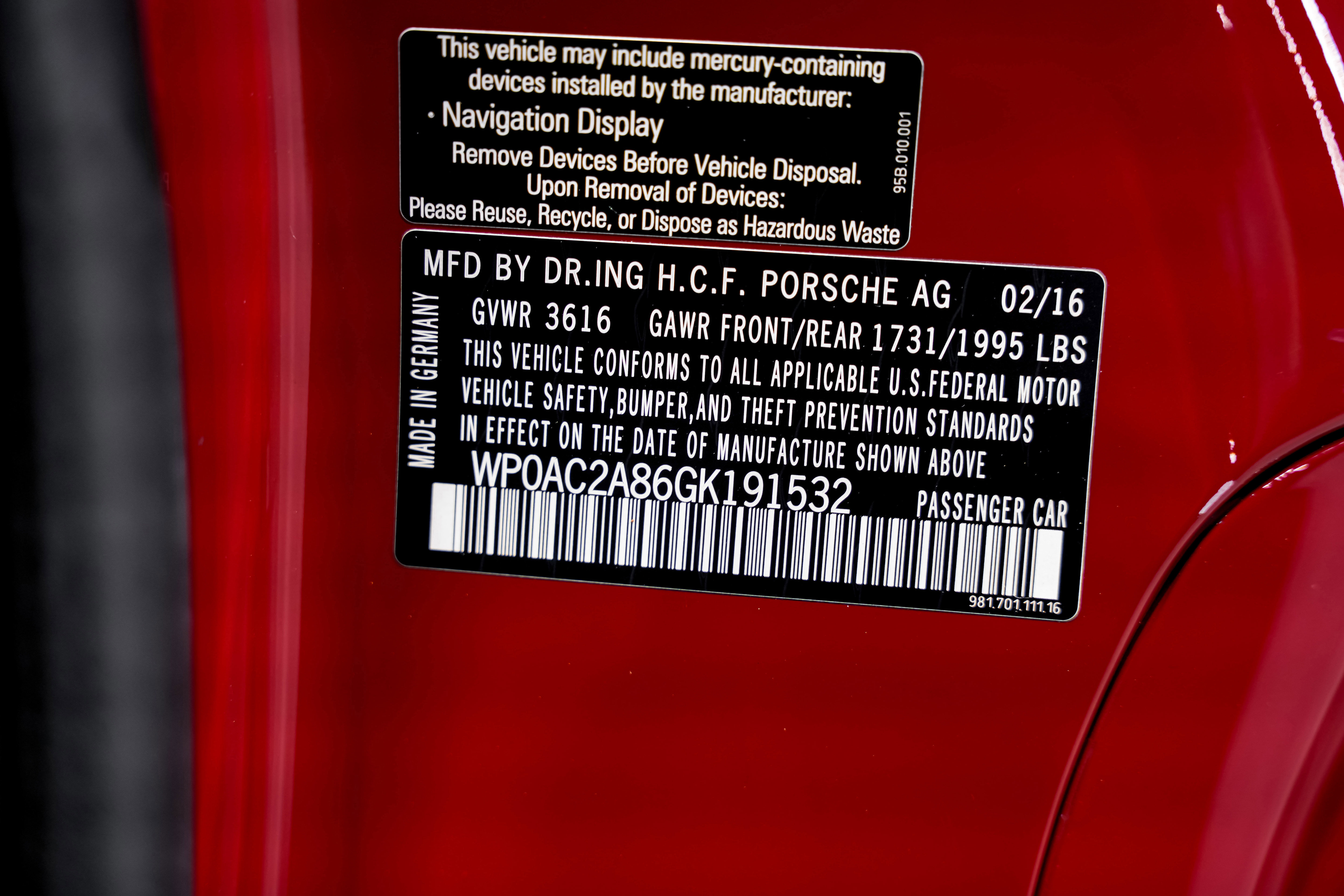 Used 2016 Porsche Cayman GT4 RWD image 42