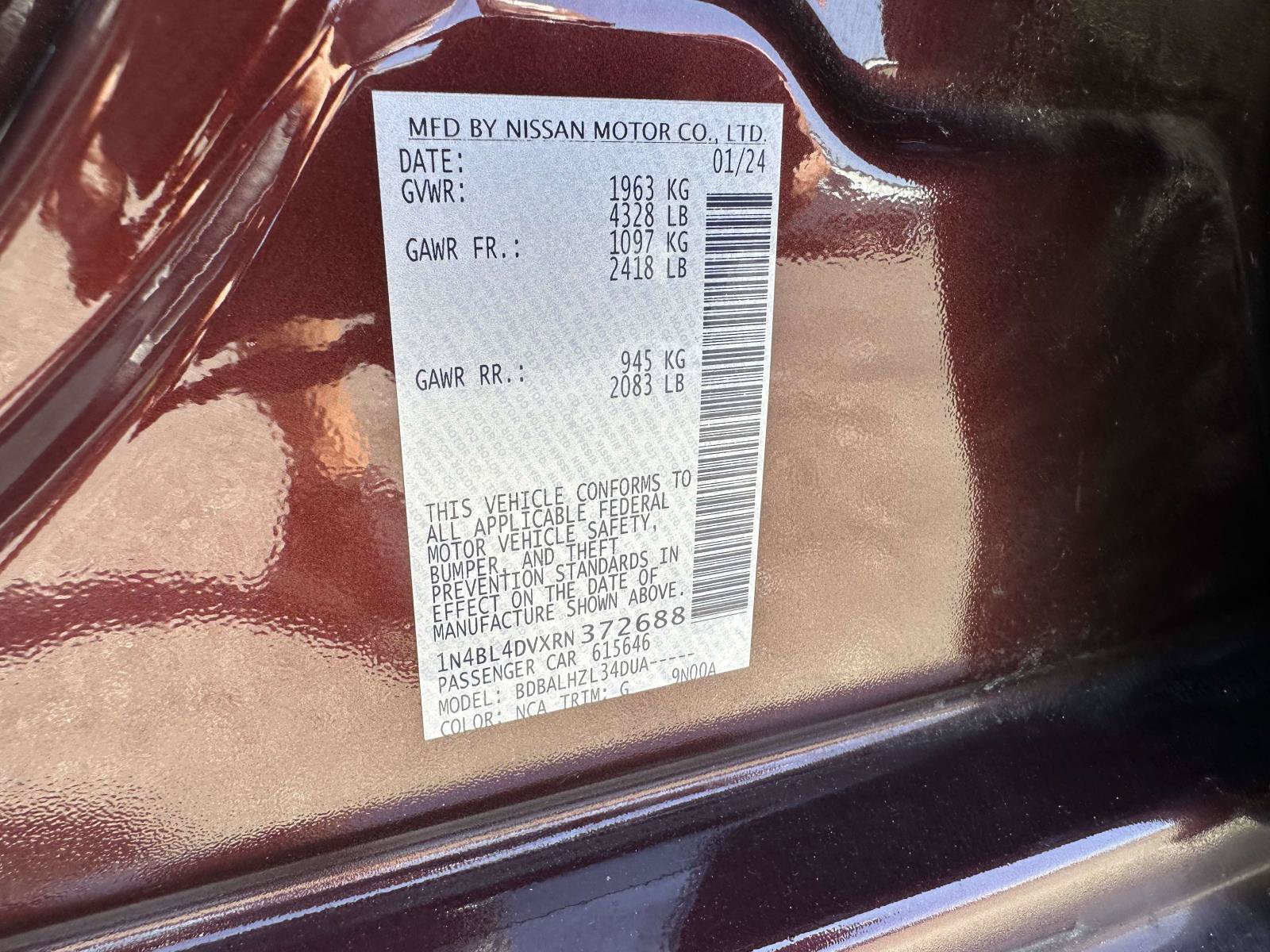 Used 2024 Nissan Altima 2.5 SV FWD image 33