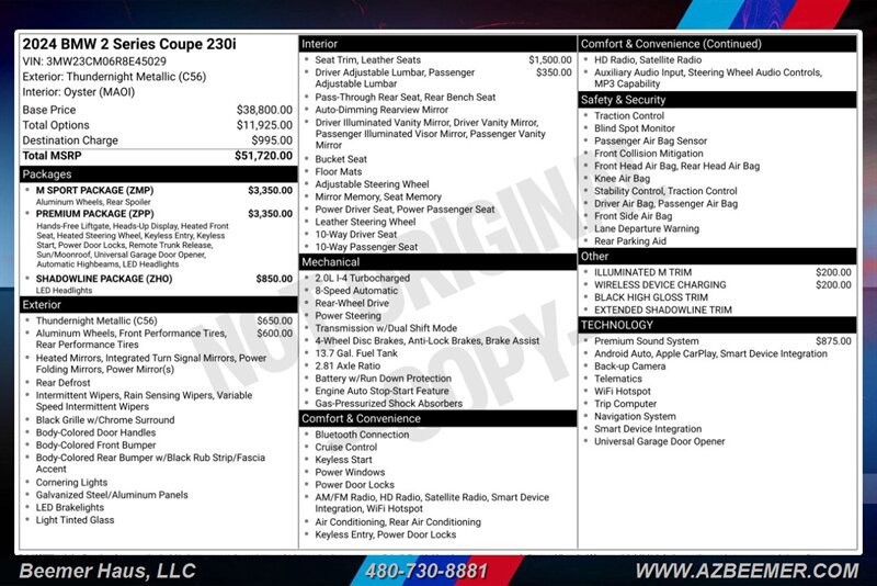 Used 2024 BMW 230i Coupe w/ Premium Package RWD image 3
