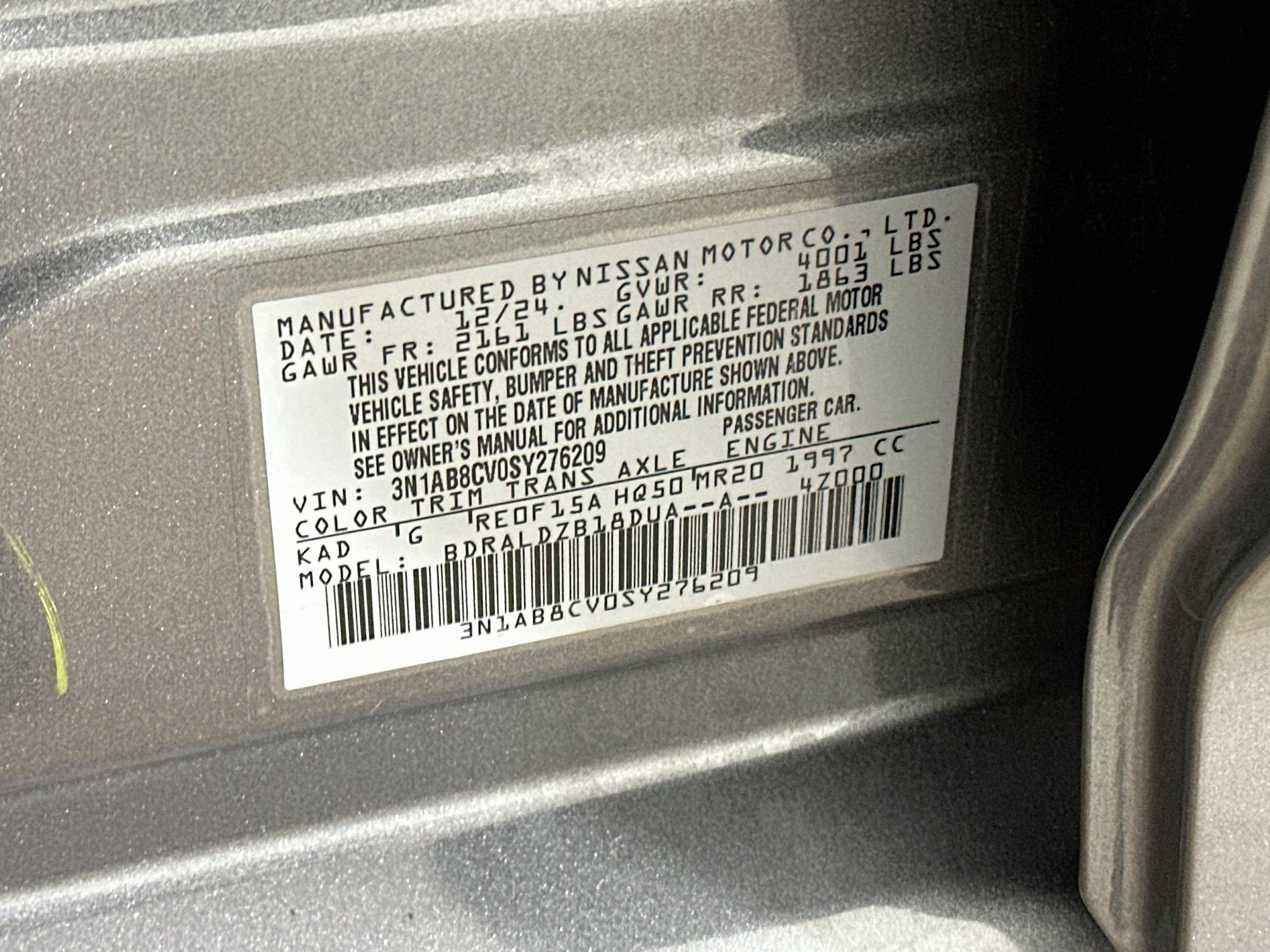 Used 2025 Nissan Sentra SV FWD image 12