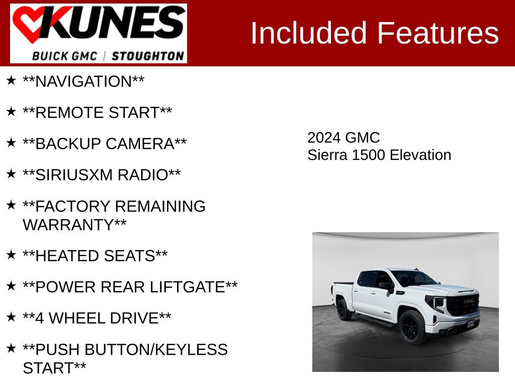 Used 2024 GMC Sierra 1500 Elevation w/ Preferred Package AWD/4WD image 2