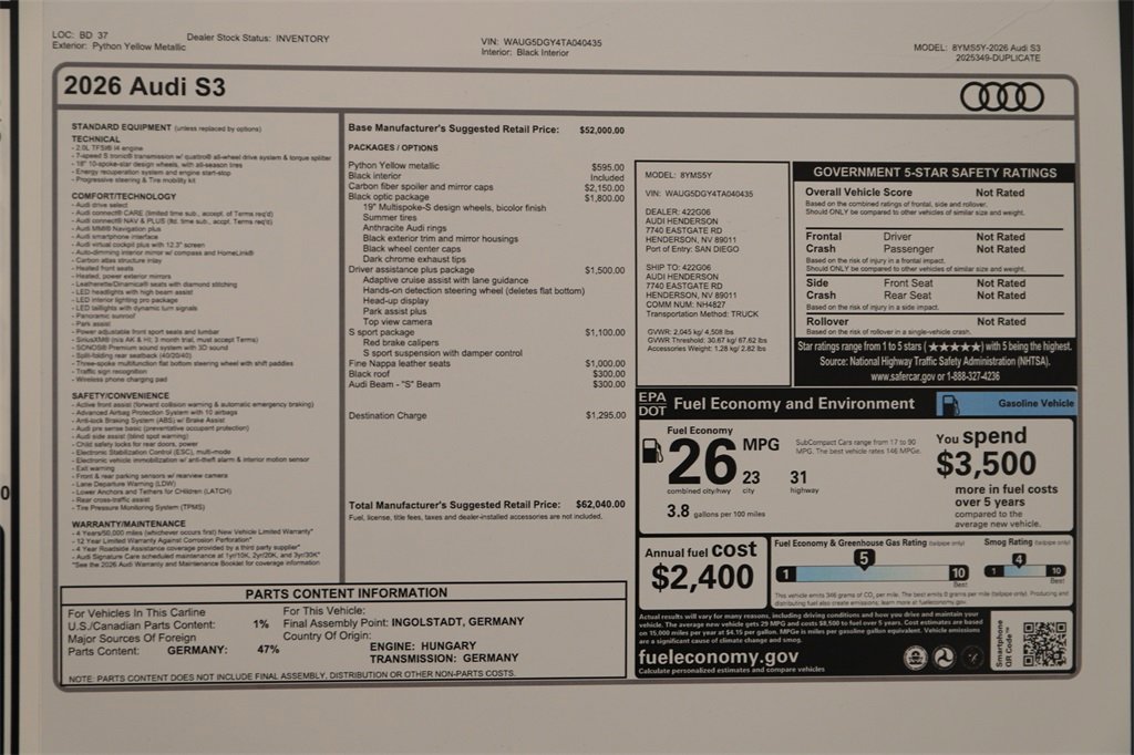 New 2026 Audi S3 Premium image 32