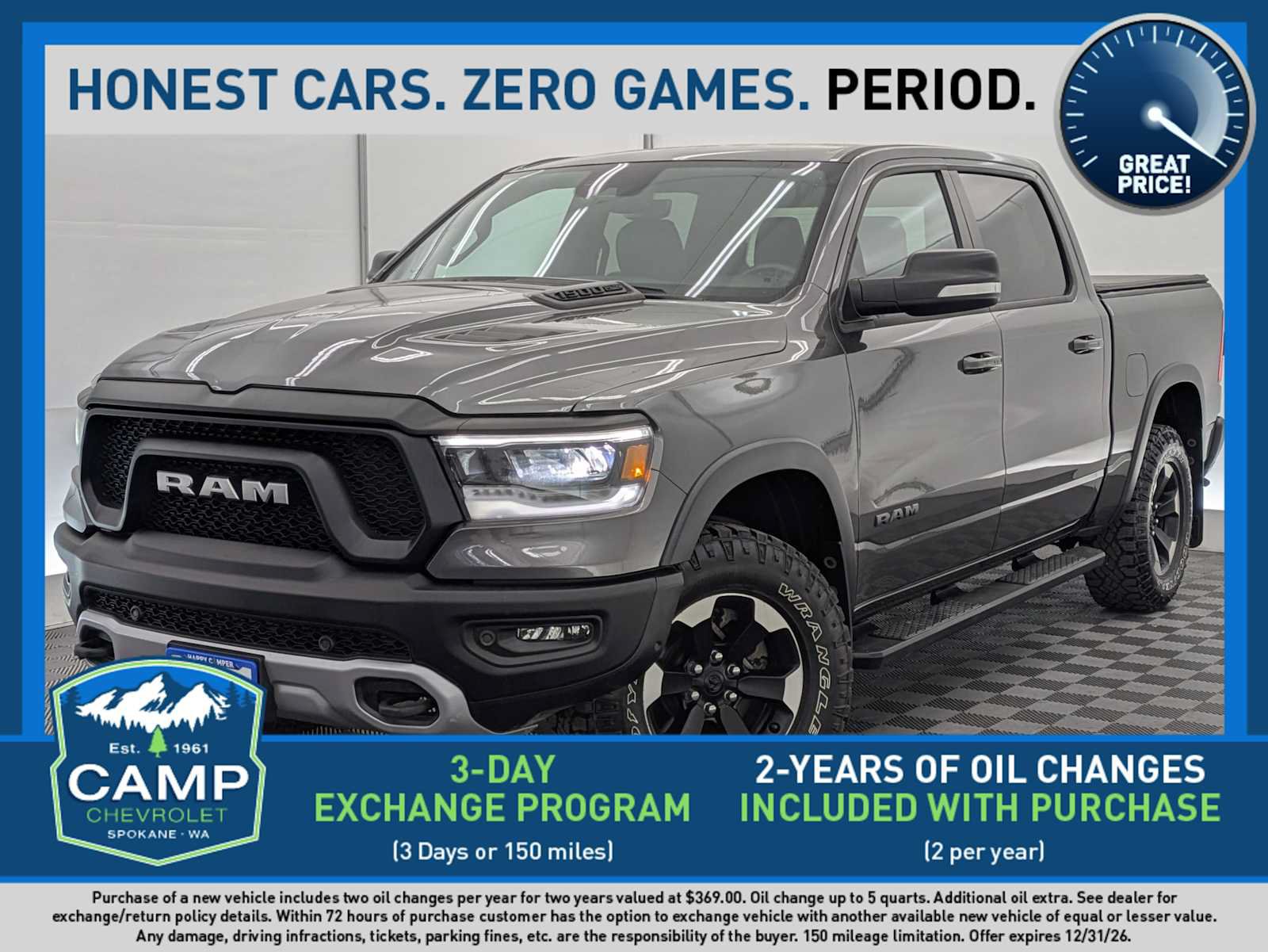 Used 2022 RAM 1500 Rebel w/ Rebel Level 2 Equipment Group AWD/4WD image 1