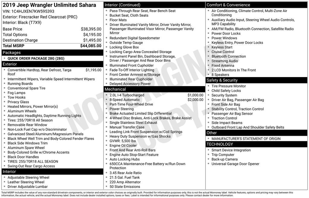 Used 2019 Jeep Wrangler Unlimited Sahara image 44