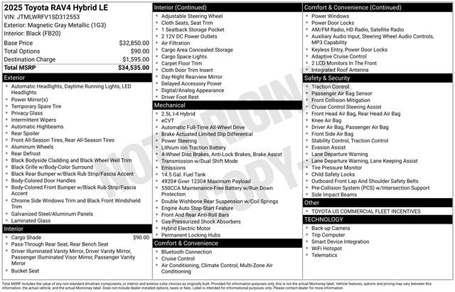 Used 2025 Toyota RAV4 LE image 25