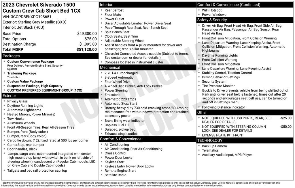 Used 2023 Chevrolet Silverado 1500 Custom image 31